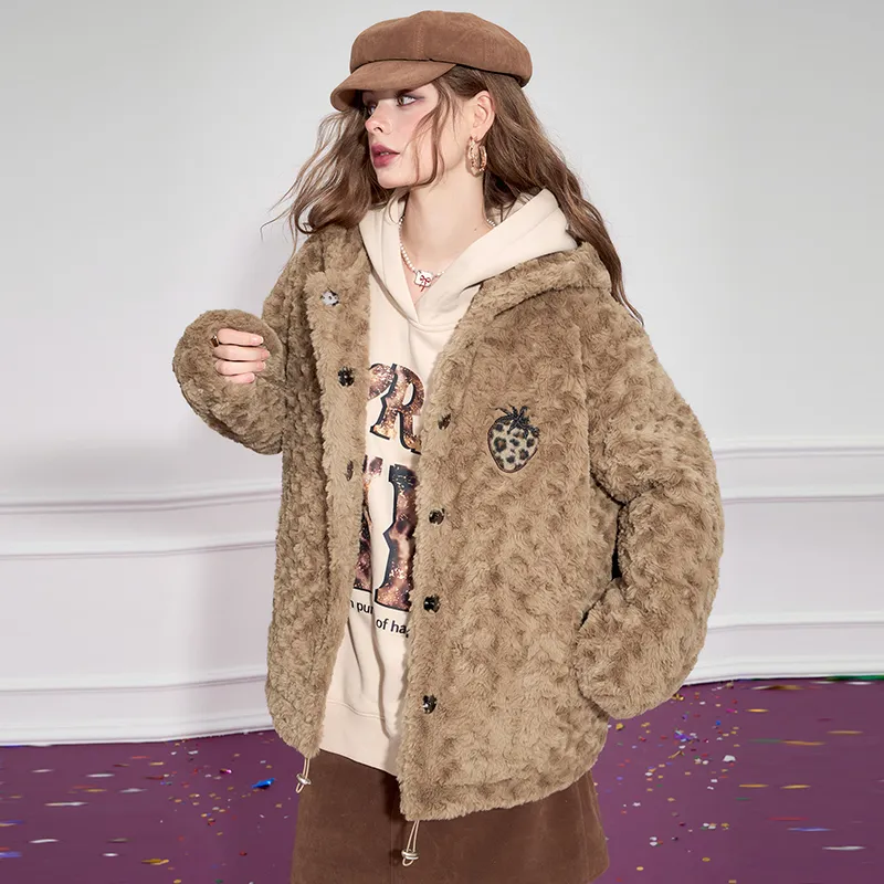 ELF SACK Coats Women's Coffee-2