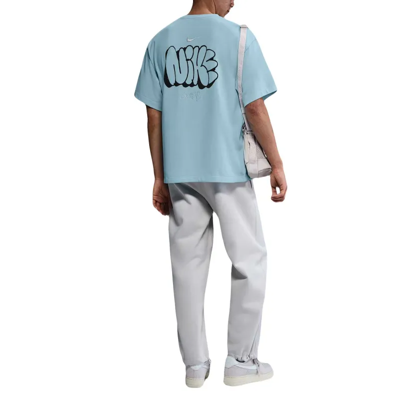 Nike Solo Swoosh T Shirts Men Blue-3