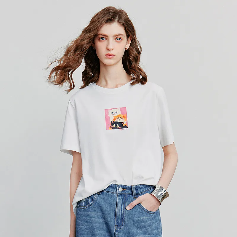 Initial Language T Shirt Women's-7