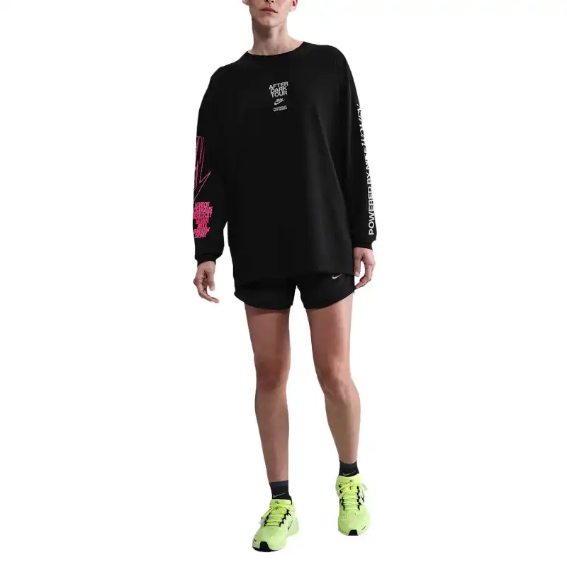 Nike After Dark Tour Women's Oversized Long Sleeve Graphic T Shirt-2