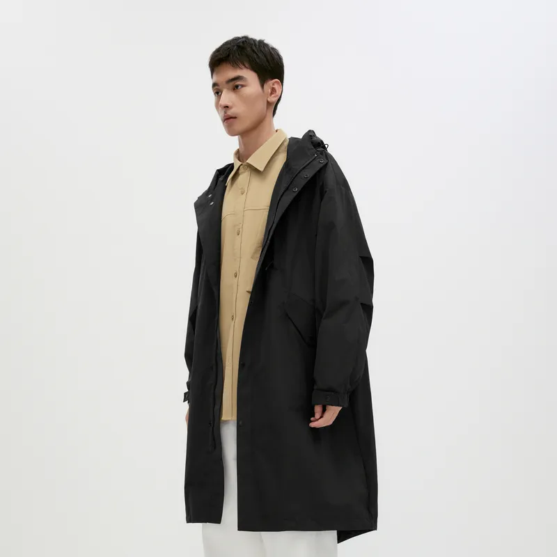GXG Trench Coats Men Black-3