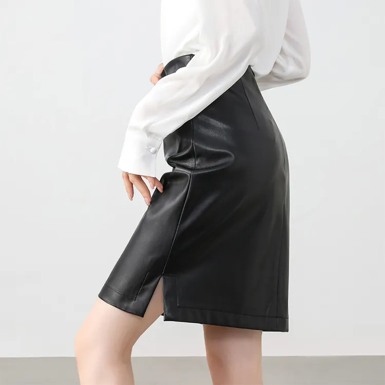 SENTUBILA Leather Short Skirts Women's-4