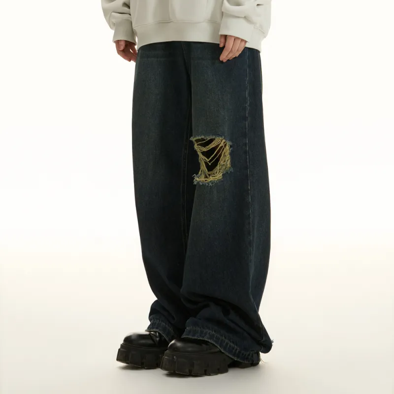 TGNS Jeans Unisex Washed Dark Blue-5