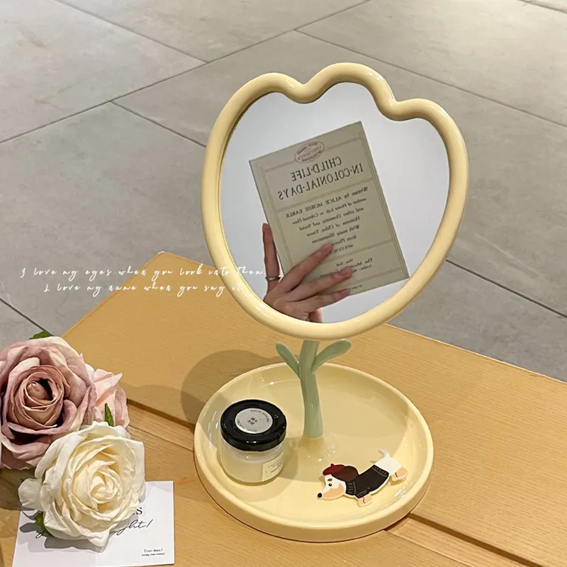 Future Maple Tulip Floral Rotatable Make Up Mirrors-6