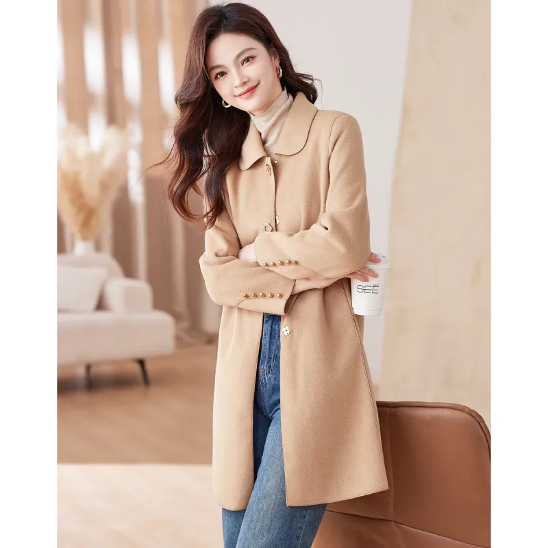 Like The Age Of Water Velvet feel Coat Women's Khaki-2