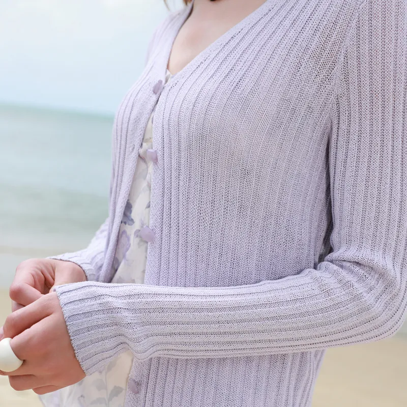 3COLOUR Knitwear Women's Gray Purple-4
