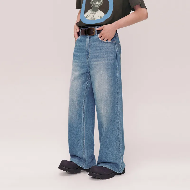 NO ONE ELSE Jeans Unisex Denim Blue - POIZON