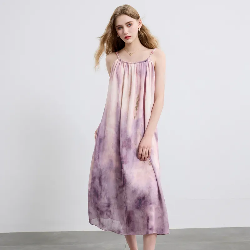 3COLOUR Slip Dress Women's Purple Blended-2