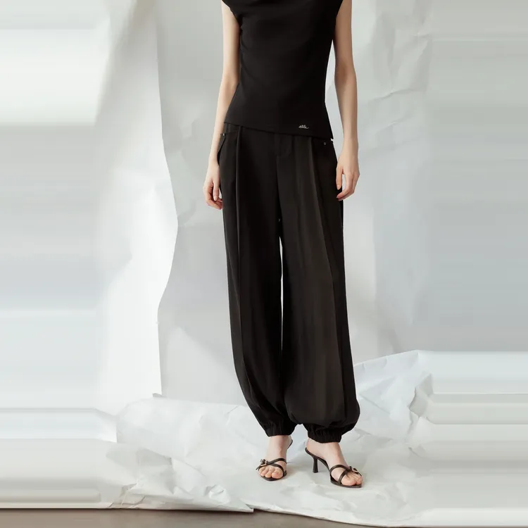 ELLE Casual Pants Women's Black-2