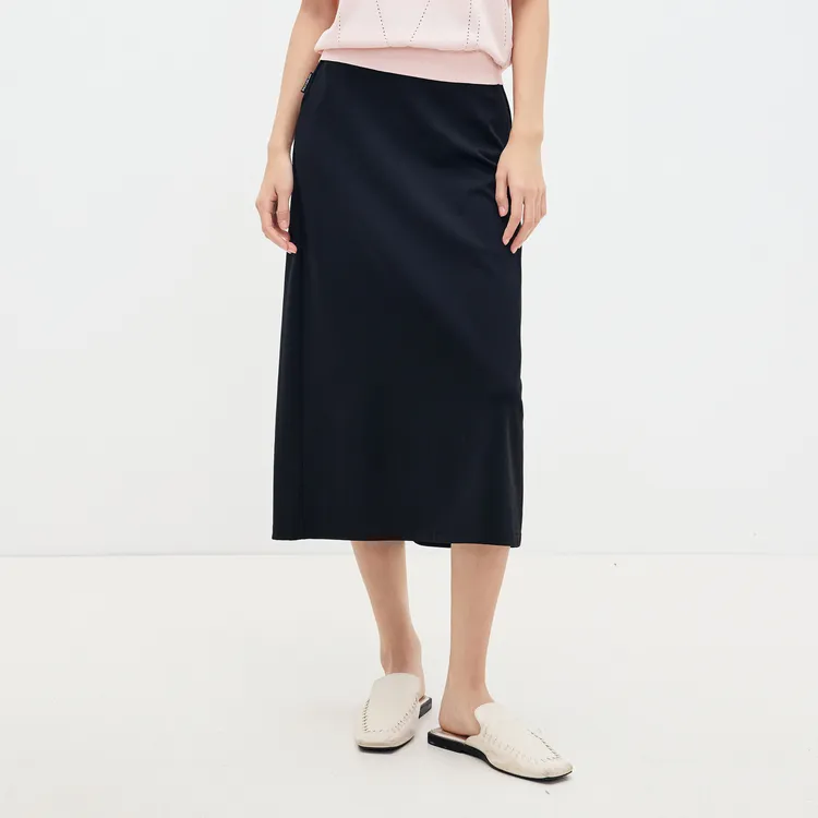 SHUIYUNJIAN Casual Long Skirts Women's Black-3