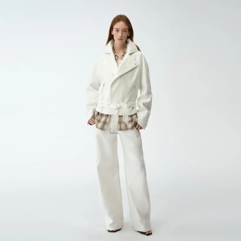FIRELADY FUR Cropped Coat Women's Raw White-2
