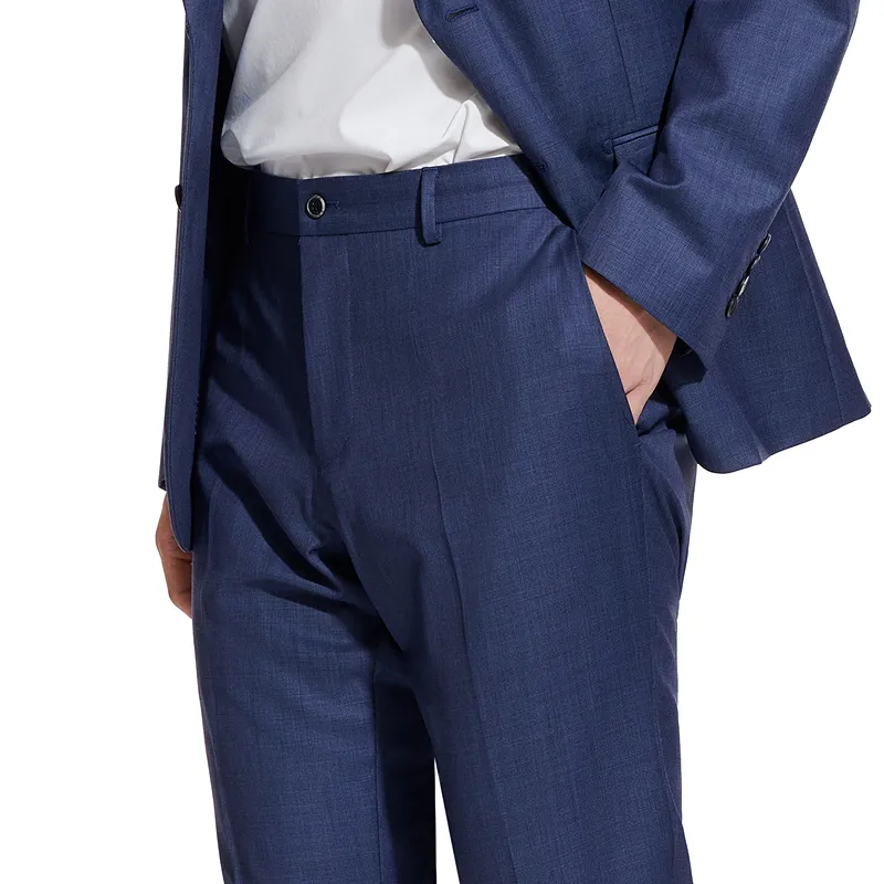 GOLDLION Suit Trousers Men Gray Blue 65-4
