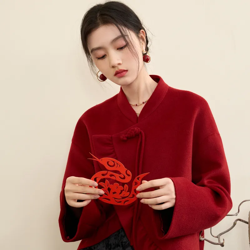 3COLOUR Coats Women's Red-5