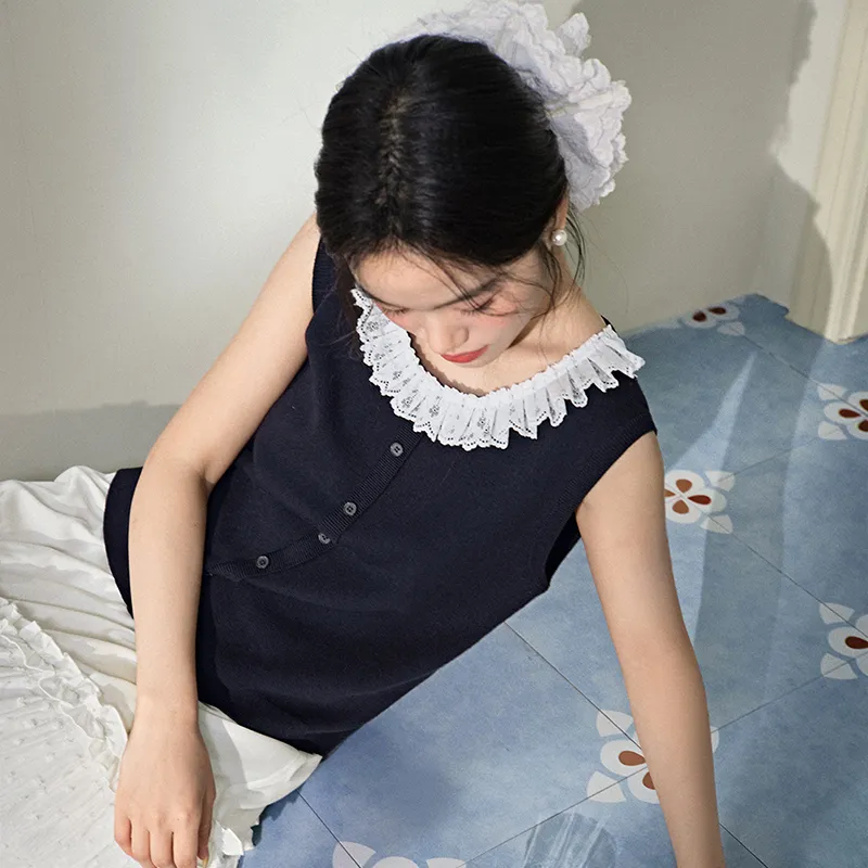 KUOSE Tank Tops Women's Navy Blue-4