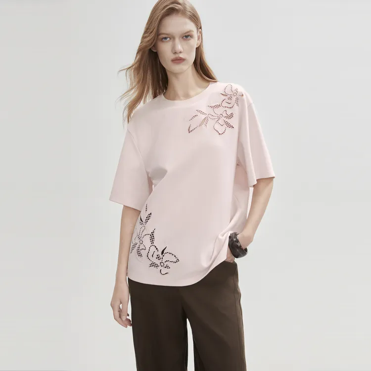ELLE T Shirts Women's Pink-2