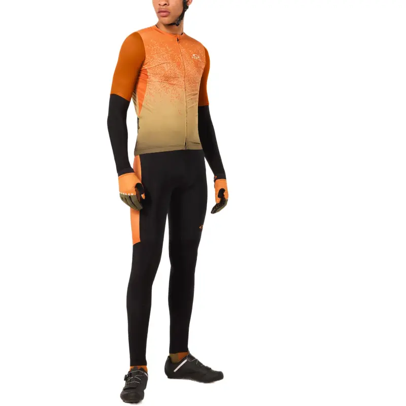 Oakley Endurance Dazzle Camo Jersey Cycling Clothing Men's Orange Green Pixel-6