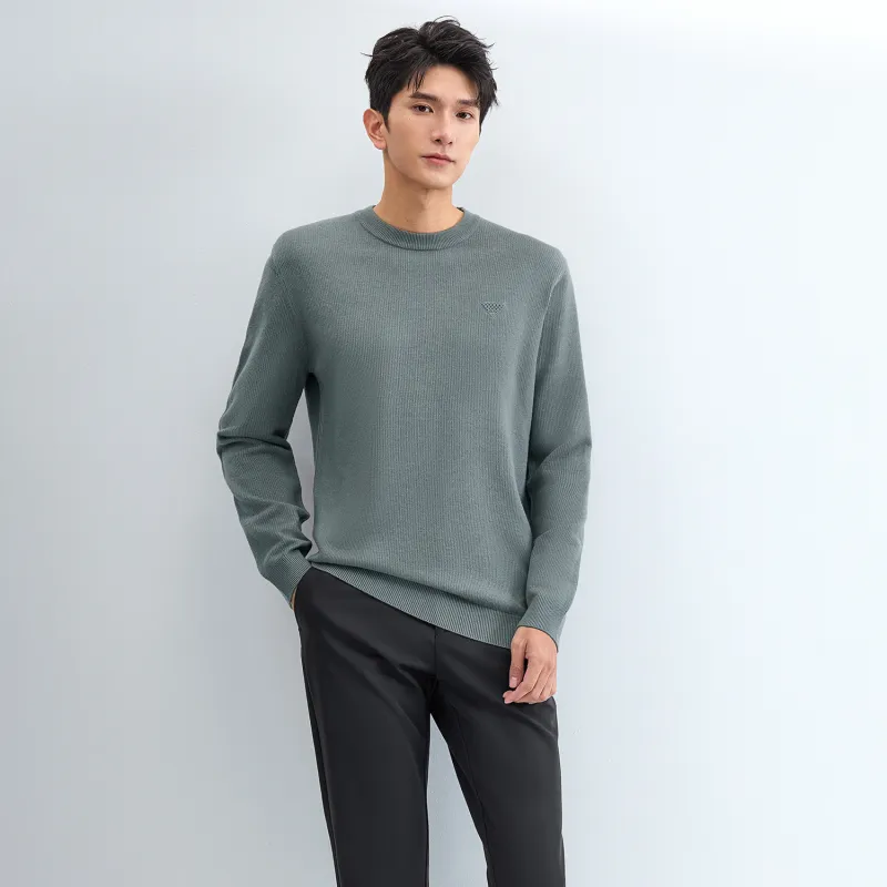HLA Base Round Neck Long Sleeved Knitwear Men's-14