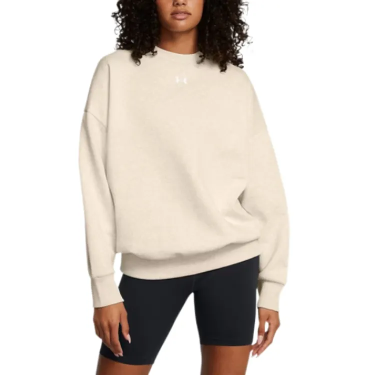 Under Armour Rival Fleece Sweatshirt Women's Ivory White-2