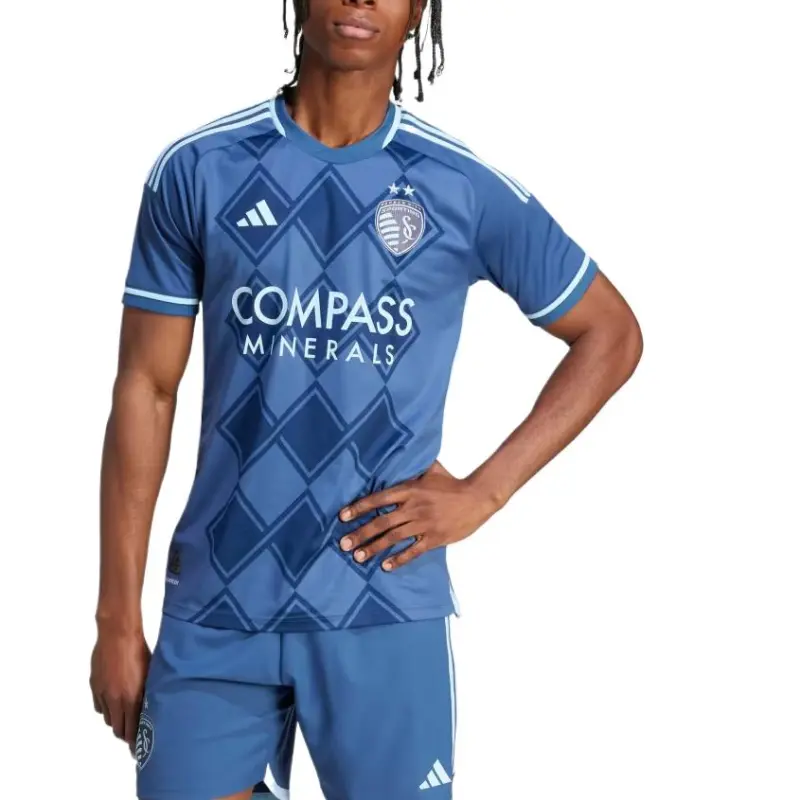 Adidas Free Shipping With AdiClub Sporting Kansas City 24/25 Away Authentic Jersey-2