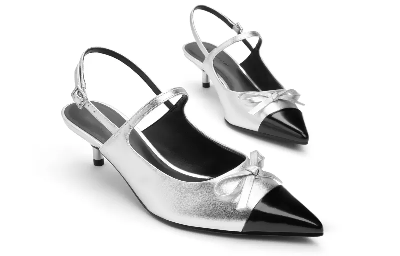 CHARLES&KEITH Small CK Bowknot New Chinese Style Casual Single Shoes 5.3cm Women's-8