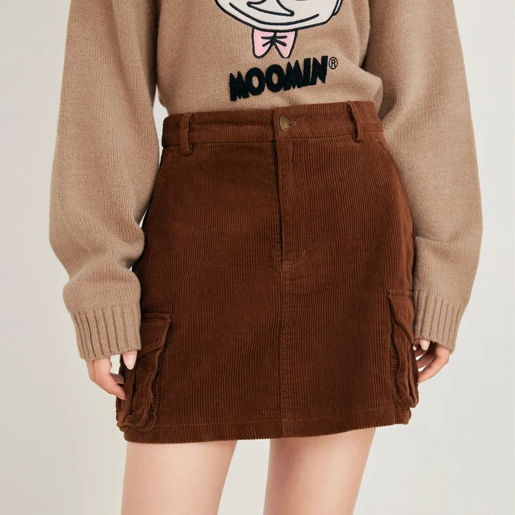 LEDIN Casual Short Skirts Women's Latte Umber-2