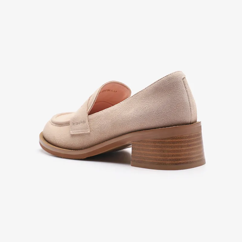 LE SAUNDA Loafers Women's Apricot Pink/Coffee Brown-2