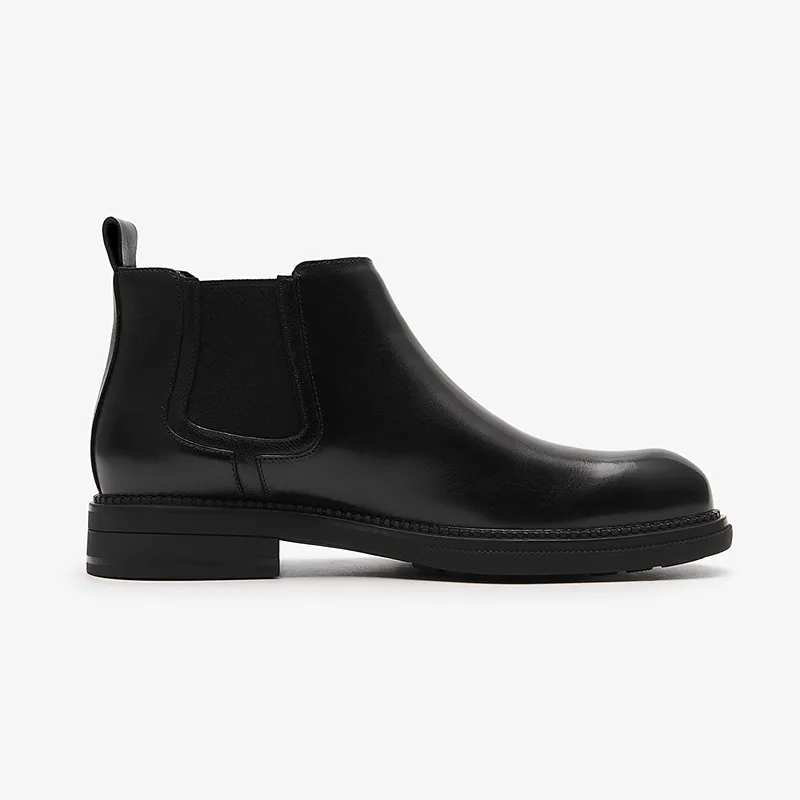 LE SAUNDA Chelsea Boots Men Black/Dark Coffee-7
