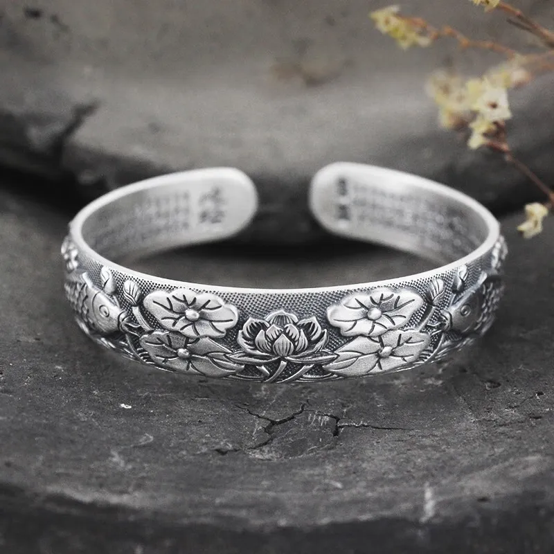 FUYUFU 999 Fine Silver Bangles Women's-1