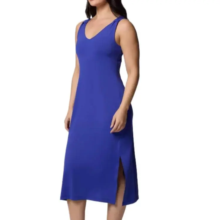 Columbia Chill River Sleeveless Dress Women's Iron Lotus Blue-3