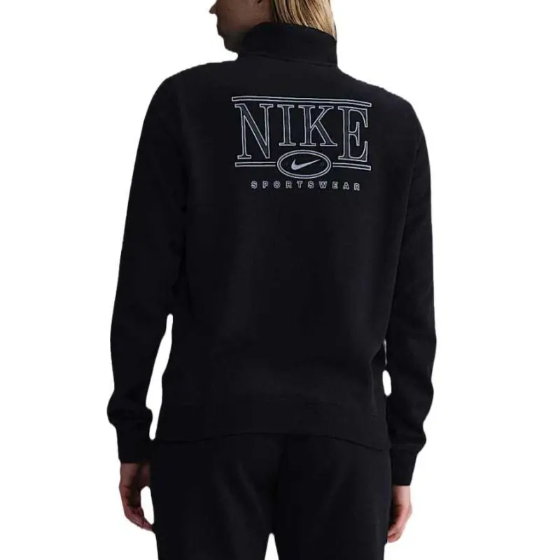 Nike Sportswear Club Fleece Women's Mock Neck 1/2 Zip Graphic Top-1