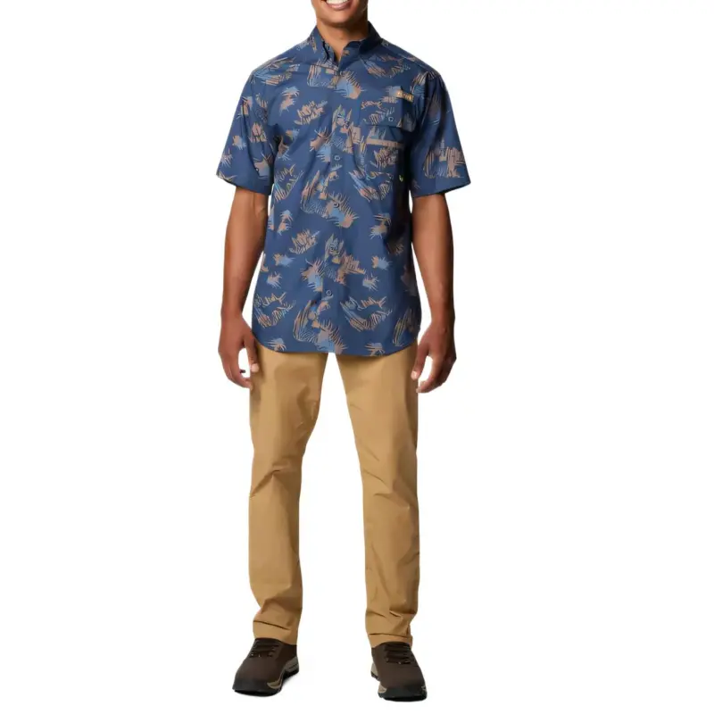 Columbia PHG Super Sharptail Shirt Men's Blue-3