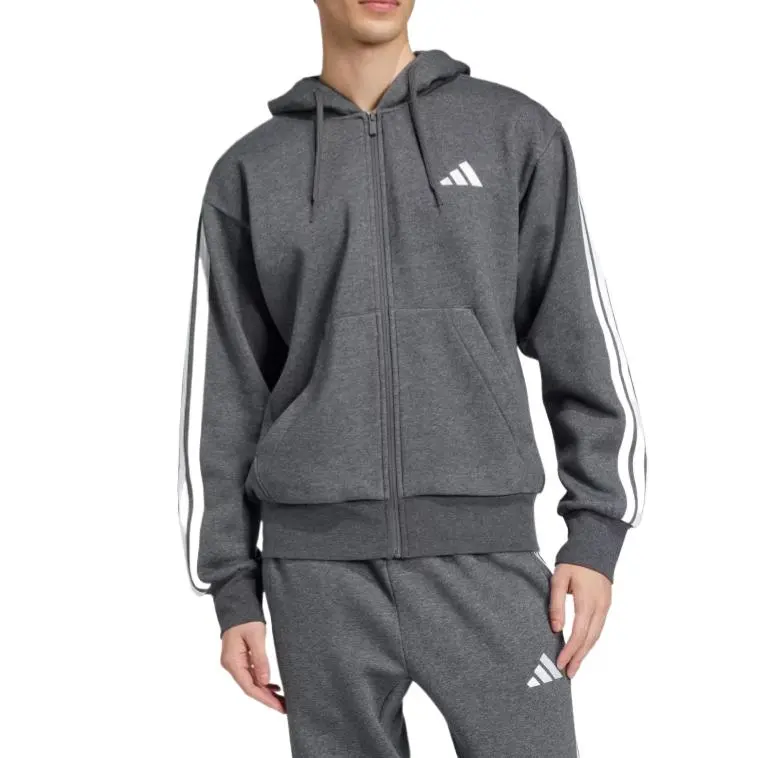 Adidas Free Shipping With AdiClub Essentials 3 Stripes Fleece Hoodie-1