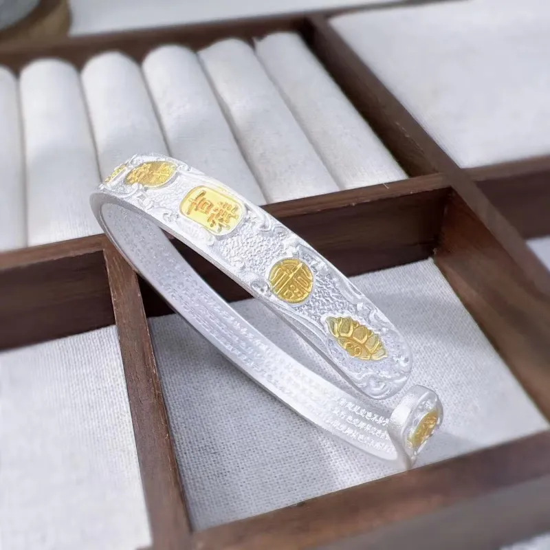 FUYUFU 999 Fine Silver Bangles Women's-5