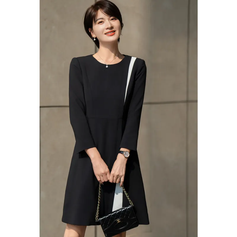 ONE SHALLOW Long Sleeved Dresses Women's Black-5