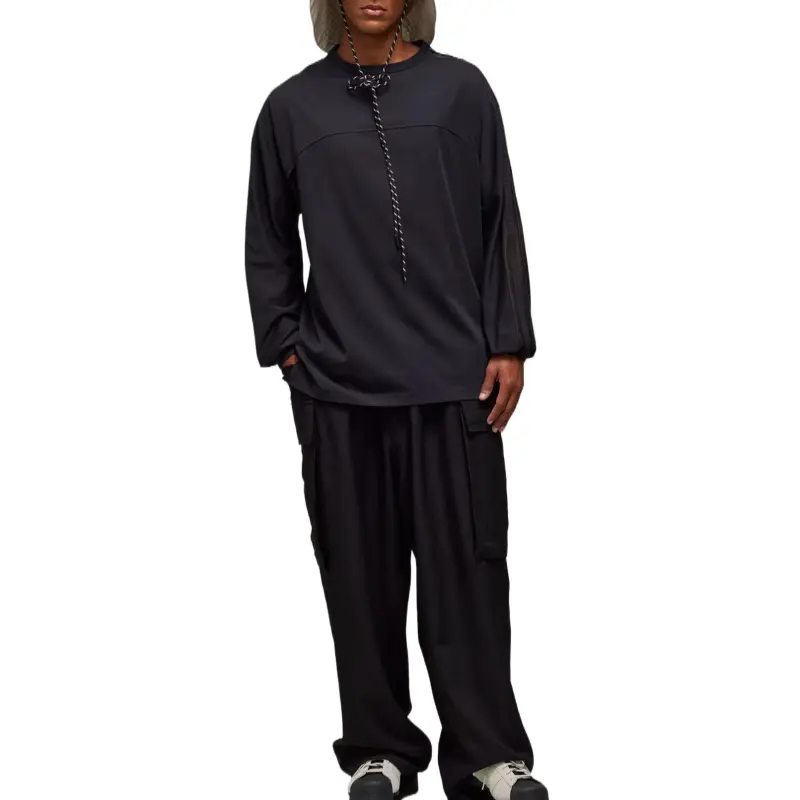 Adidas Free Shipping With AdiClub Y 3 Mesh Stripes Long Sleeve Tee-4