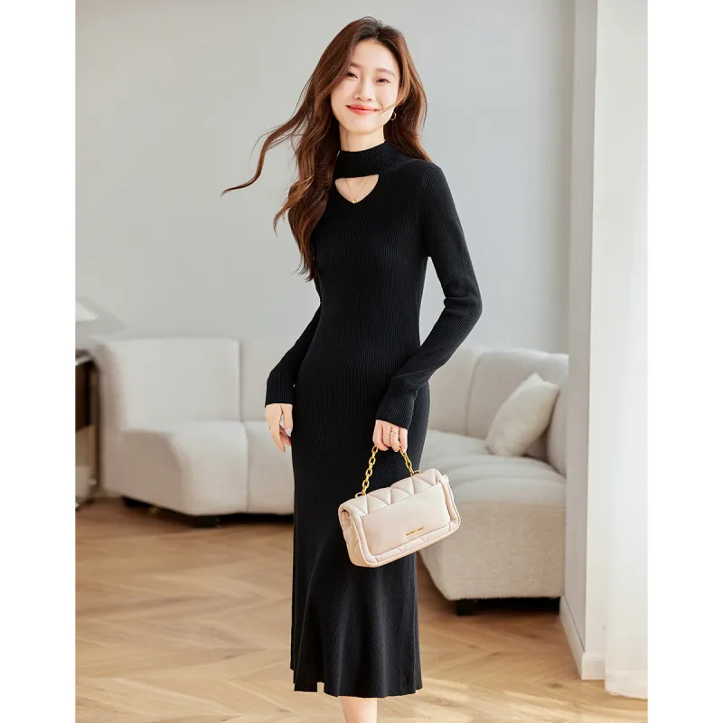 Love Elaine Long Sleeved Dress Women's Black-2