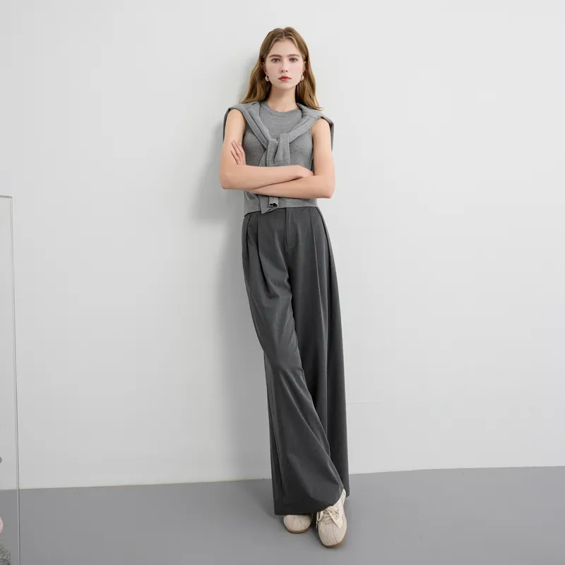 3COLOUR Casual Pants Women's Ore Gray-5