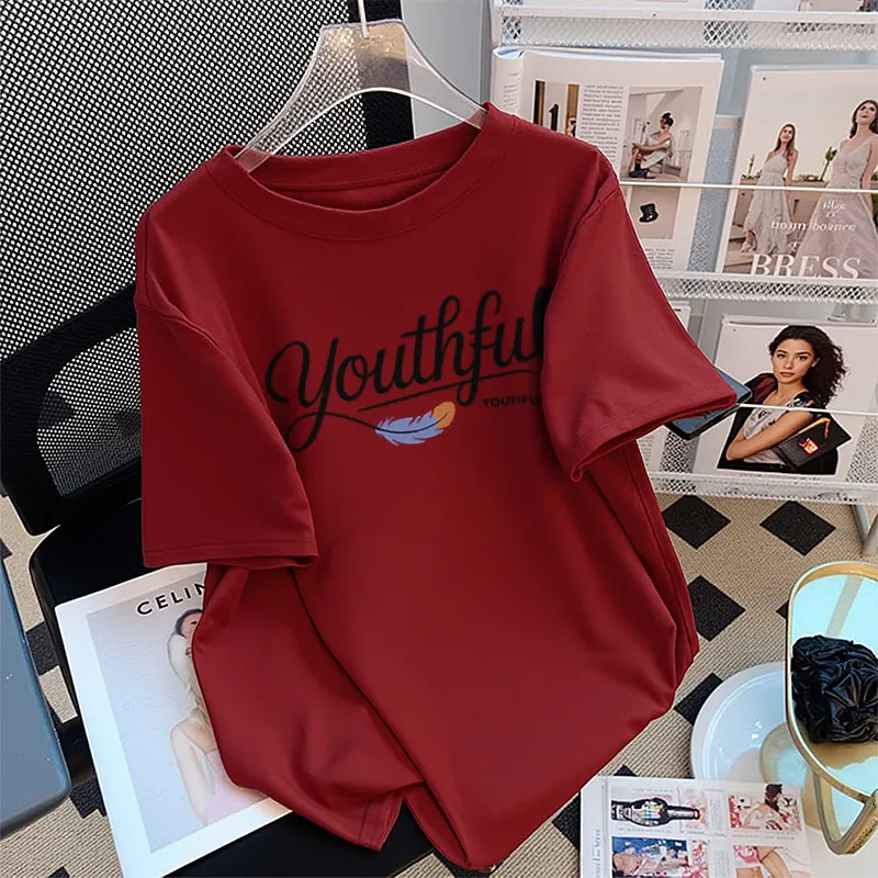 FAIRWHALE Drop Shoulder Sleeve T Shirt Women's-8
