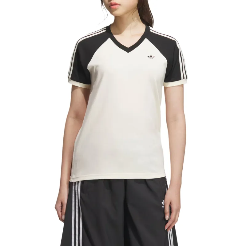 Adidas Originals Raglan Sleeve T Shirt Women's Ivory/Black-1