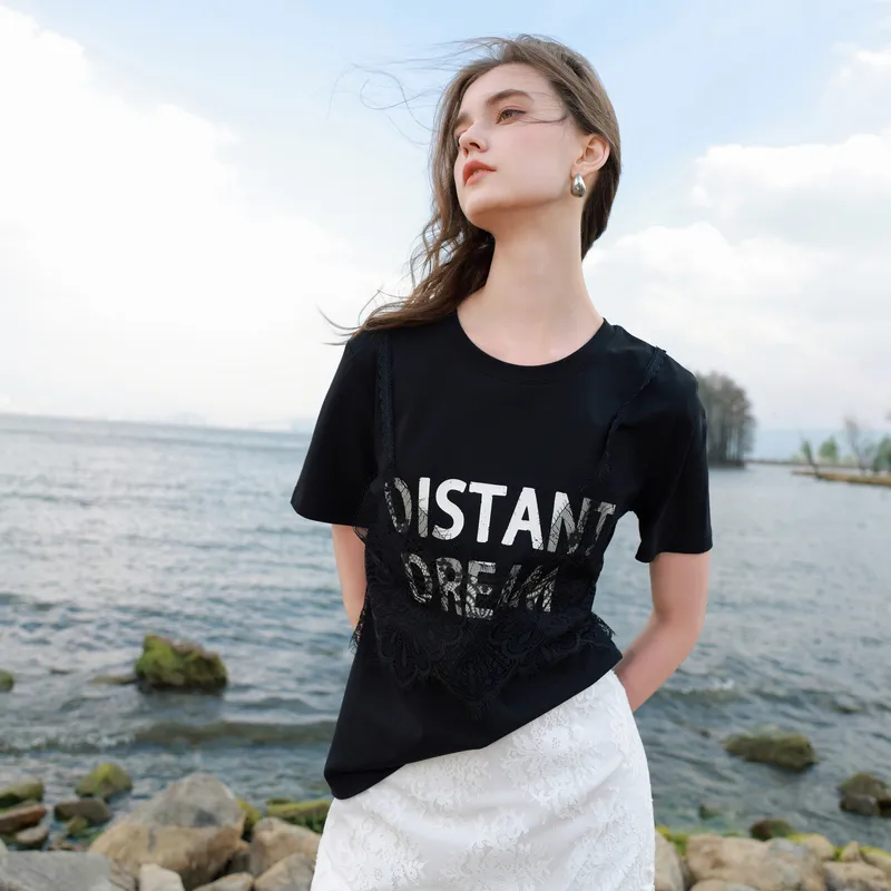 3COLOUR T Shirts Women's Classic Black-2
