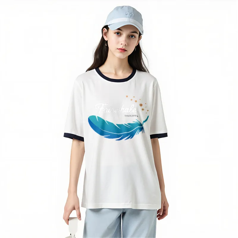 FAIRWHALE Drop Shoulder Sleeve T Shirt Women's-2