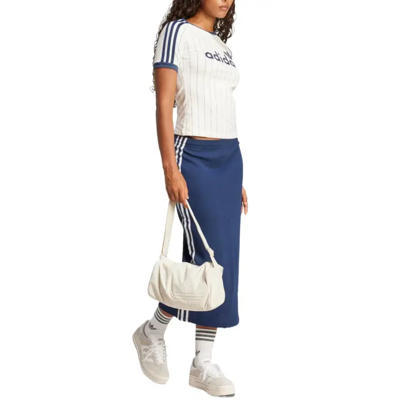 Adidas Women's Linear Graphic Cali Tee Off White/Night Indigo-3