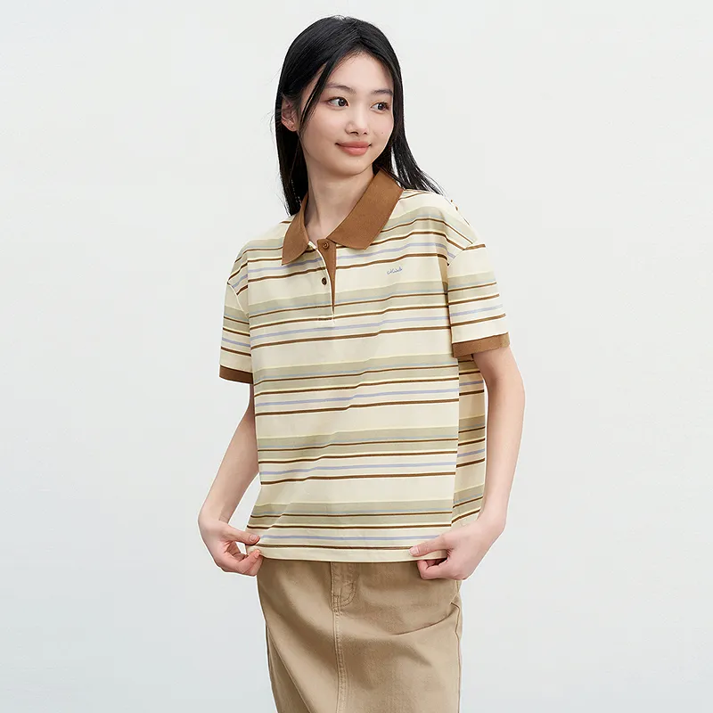 LEDIN Regular T Shirt Women's Almond Oil Yellow In Stock-4