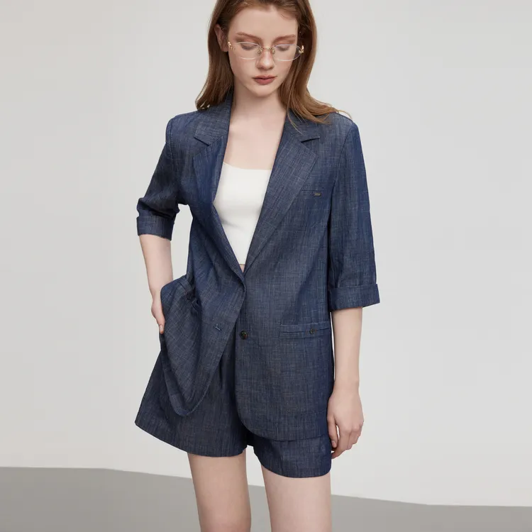 ELLE Business Suits Women's Denim Blue-6
