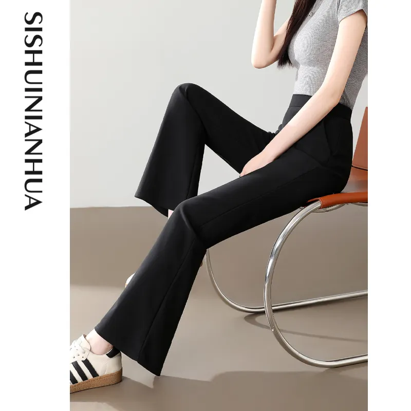 Like The Age Of Water Casual Pants Women's Black-2