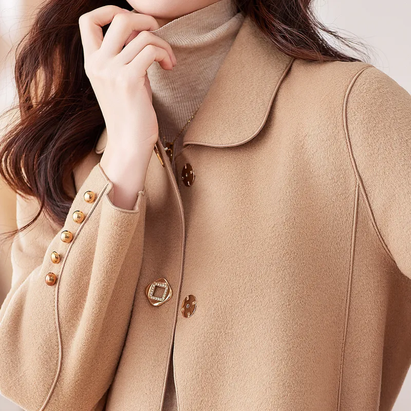 Like The Age Of Water Velvet feel Coat Women's Khaki-3