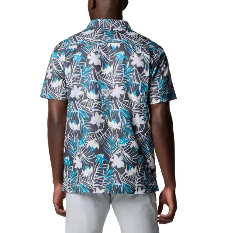 Columbia PFG Super Slack Tide Shirt Men's Blue Gray-1