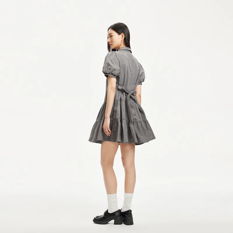 ONLY Short Sleeved Dress Women's E39 Handsome Black-4