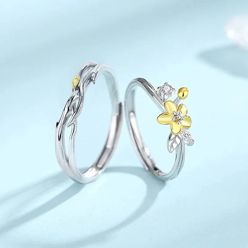 YINGNIXINDONG 925 Sterling Silver Rings Unisex-3
