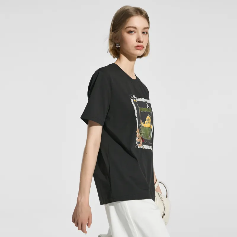 Bethine ['Pineapple' Calm And Unperturbed] T Shirts Women's Dark Gray-2